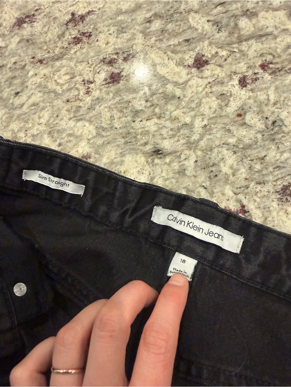 Calvin Klein Jeans Black Slim Straight Boys Jeans